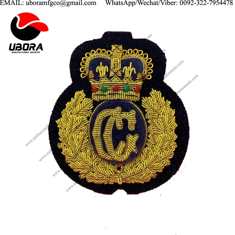 handmade badge Coast Guards Embroidered Cap Badge CG Bullion & Wire Cap Badge  Bullion Badges  